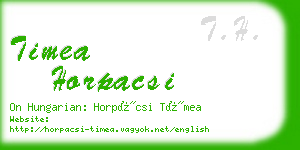 timea horpacsi business card